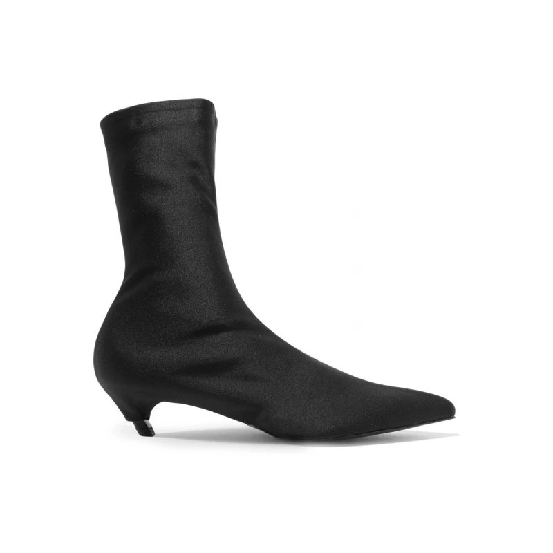 Знаменитые дизайнерские ботинки из лайкры на каблуке «рюмочка»; женские эластичные ботинки с носком; эластичные ботильоны на тонком каблуке; женские ботинки «Челси»; s304 - Цвет: thin heel