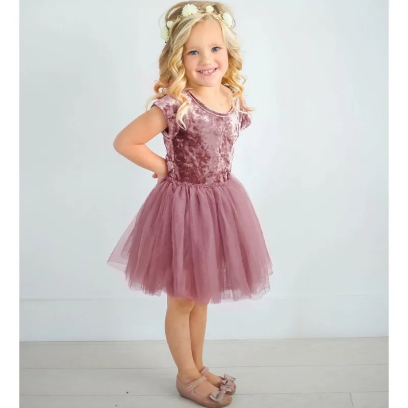 Детское платье для девочек, милые летние сетчатые платья принцессы в стиле пэчворк для маленьких девочек, детская одежда