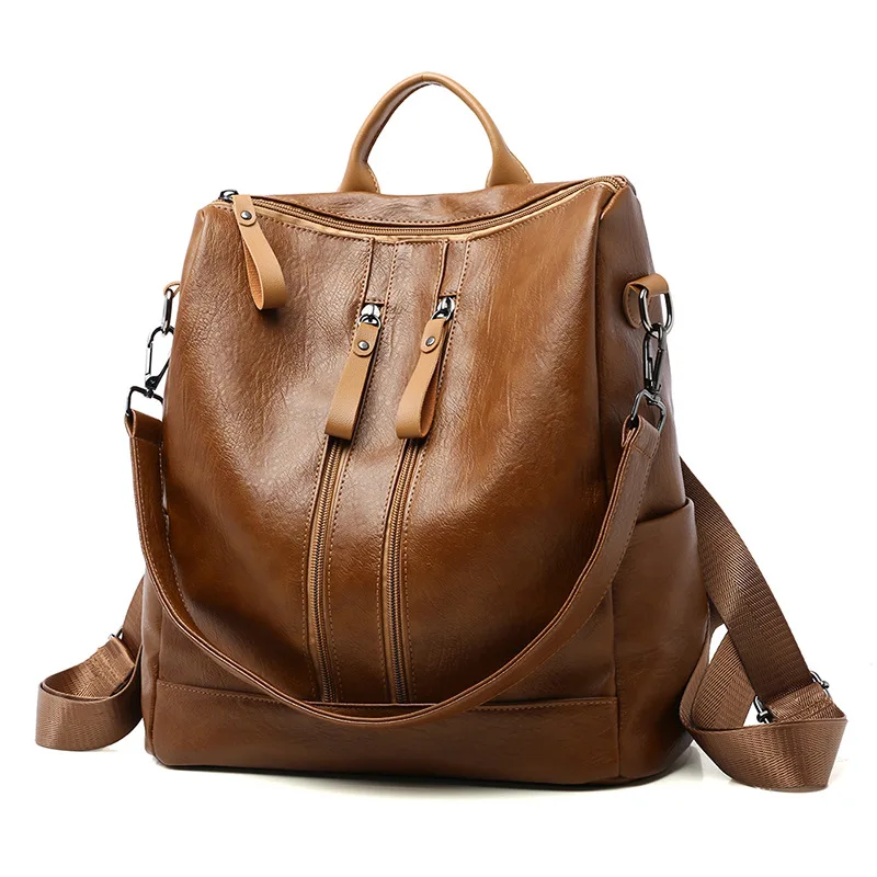 Women Backpack Purse Waterproof PU Rucksack Lightweight Female Children School Shoulder Bag Black Brown Softback Bags Women Backpack Purse Waterproof PU Rucksack Lightweight Female Children School Shoulder Bag Black Brown Softback Bags