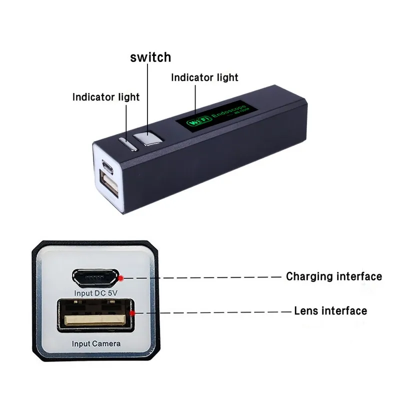 USB беспроводной эндоскоп камера HD 1200 8 Led полужесткая трубка Wifi эндоскоп IP68 бороскоп видео осмотр для Android/iOS