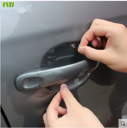 

FLYJ 4Pcs Car Stickers Door Handle Protection Film Invisible Car Handle Scratches Automobile Shakes Car Protector Films