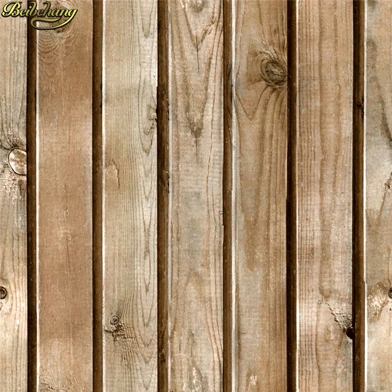 brown gold rustic Grain wood planks boards Wallpaper textured wall coverings 3D