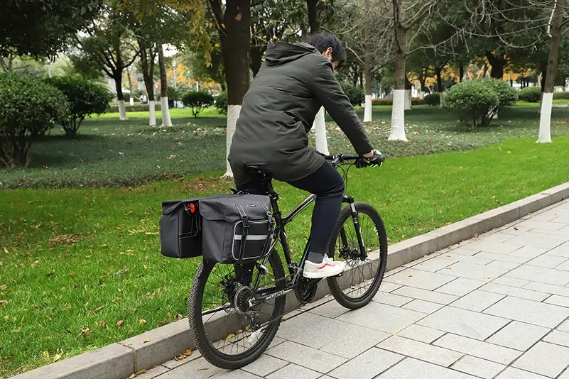 WEST BIKING велосипедная сумка с дождевиком 25л велосипедная сумка на заднее сиденье с двойным багажником велосипедная сумка на заднюю стойку