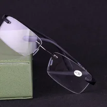 Бренд TR90 без оправы ультра светильник очки оправа Очки для чтения модные очки 1,0-4,0