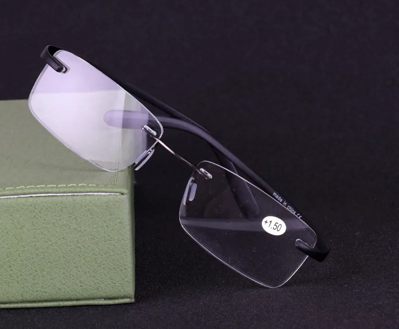 

Brand TR90 Rimless Ultra Light Glasses Frame Reading Glasses Fashion Eyeglasses 1.0-4.0