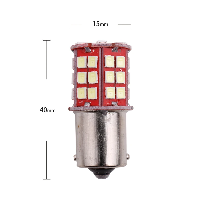 2x BA15S P21W R5W R10W 1156 1141 1003 33SMD 2835 LED Car Rear Turn Signal Lamp Auto Backup Reverse Light Bulbs White 12V (2)