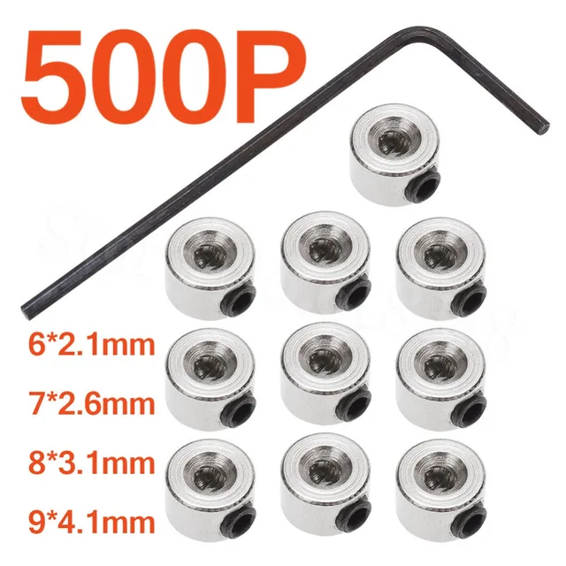 Cheap 500x Steel Wheel Collars Landing Gear Stopper Set 6x2.1mm 7x2.6mm 8x3.1mm 9x4.1mm RC Airplane Parts Replacement