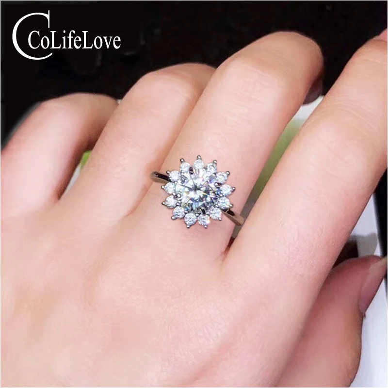 Ювелирные изделия colife Moissanite кольцо для помолвки 1ct до 3ct D Цвет VVS1 класс Moissanite серебряное кольцо 925 серебро Moissanite ювелирные изделия