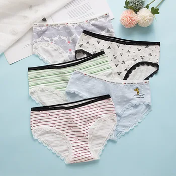 

SP&CITY New Cartoon Cotton Cute Underwear For Women Kawaii Soft Seamless Panties For Menstruation Soft Sanitary Female Lingerie