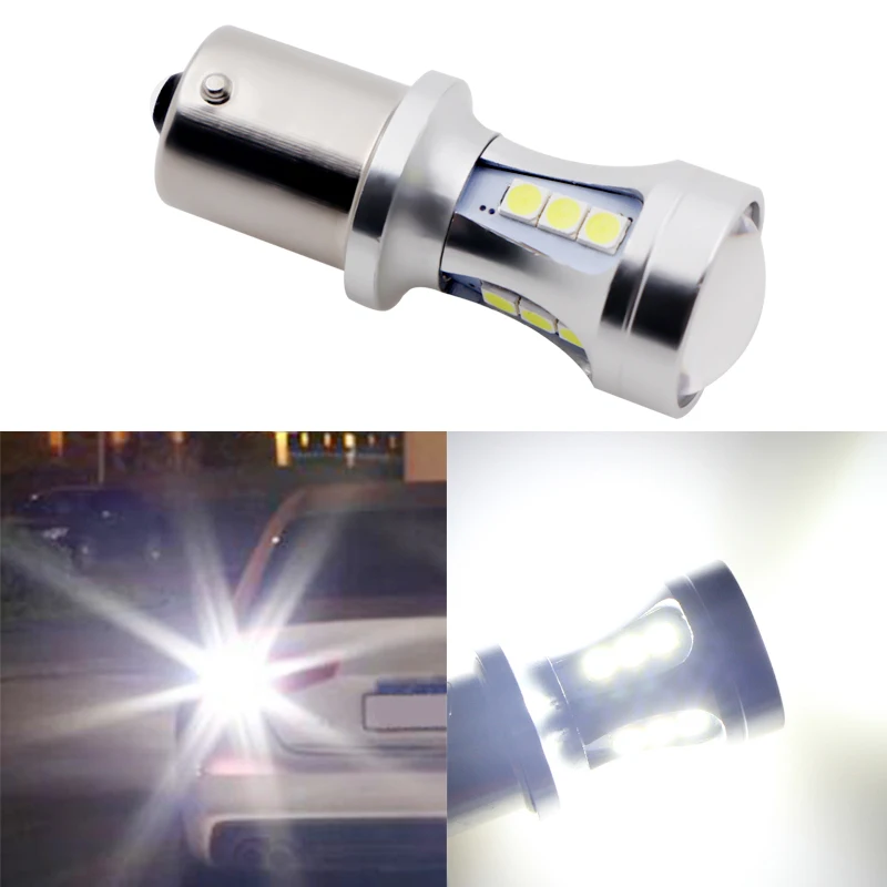 1x p21w светодиодные автомобильные 1156 led BA15S P21W S25 18 LED 3030 чипы 6000K белый красный желтый