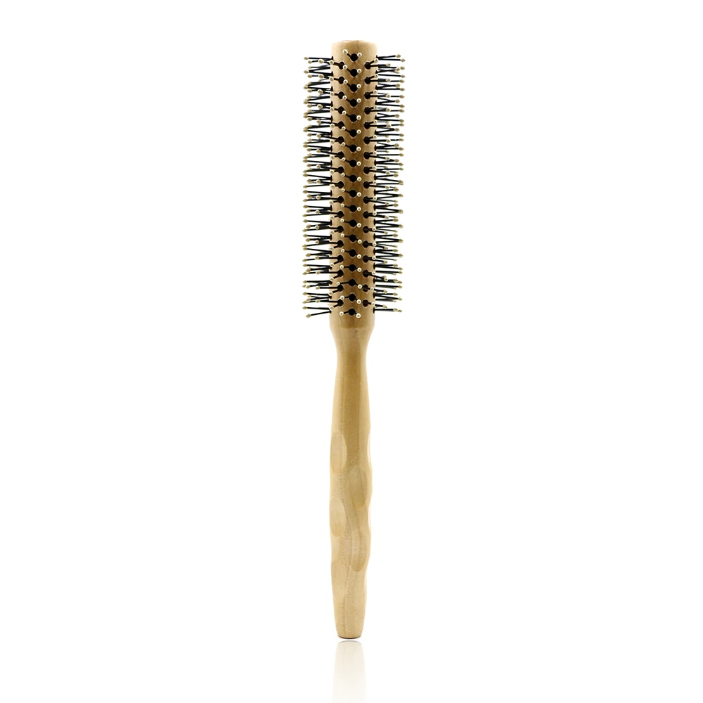 

High Quality Anti-Static Nylon Brush For Women Curling Long Hair Bamboo Wood Round Styling Hair Brush