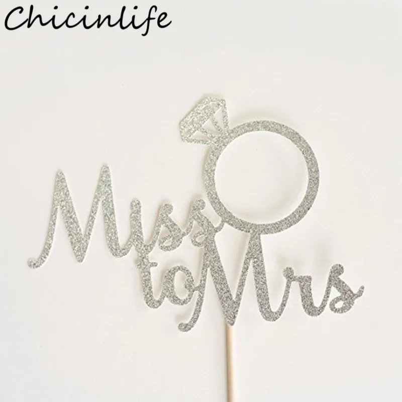 Chicinlife 10 шт. топпер для капкейка Miss To Mrs девичвечерние свадебной вечеринки