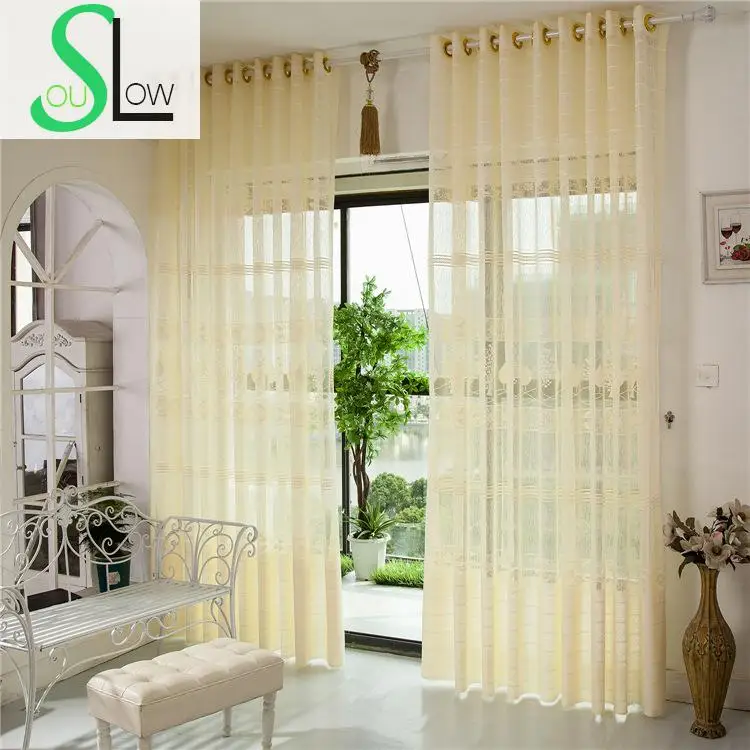 

Slow Soul Yellow Europe America Lace Hollow Decoration Curtain Floral Curtains Tulle Cortinas For Living Room Kitchen Bedroom