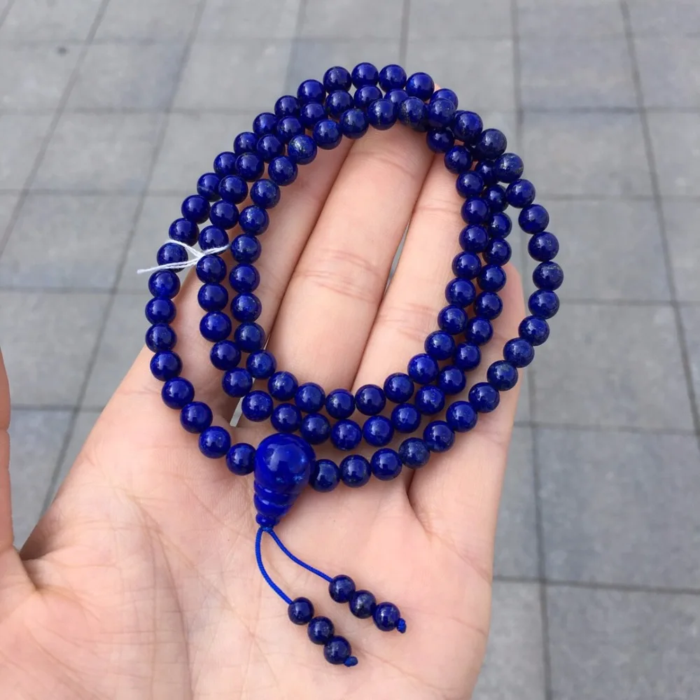 

Fine Jewelry Ntural Blue Lapis Gemstone Bracelets for women 38.3grams 5.8mm Fine Female Hologram Bracelet