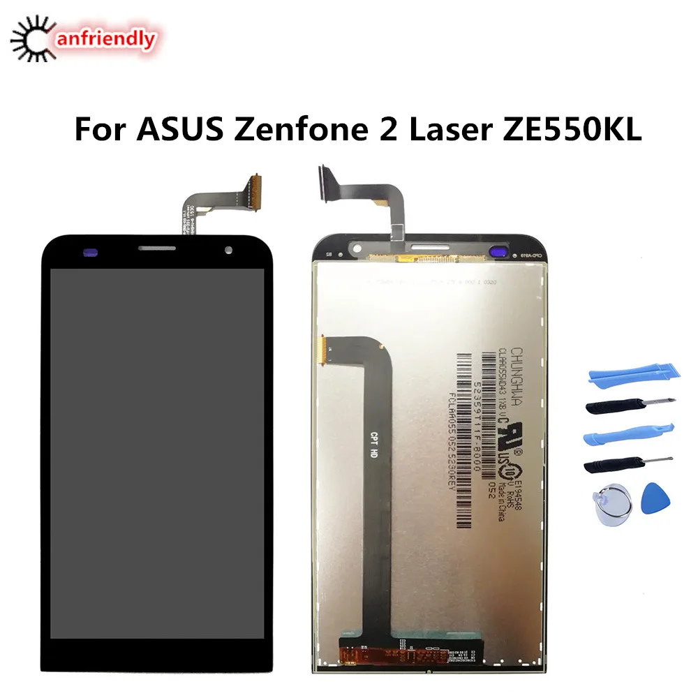 

For ASUS Zenfone 2 Laser ZE550KL Z00LD LCD Display Touch panel Screen Digitizer with frame Assembly Replacement For ZE550KL