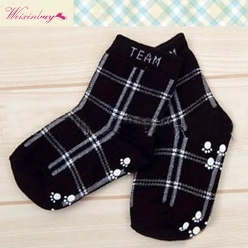 

Baby Boys Infant Cotton Plaid Socks Anti-slip Children Retro Socks