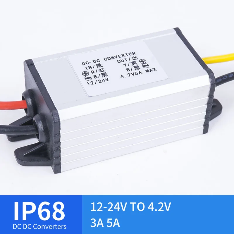 

Mini 12-24V TO 4.2V 3A 5A Step-Down DC Converter Stepped DC Waterproof Converter Golf Cart Reducer High Quality RCNUN CE RoHS