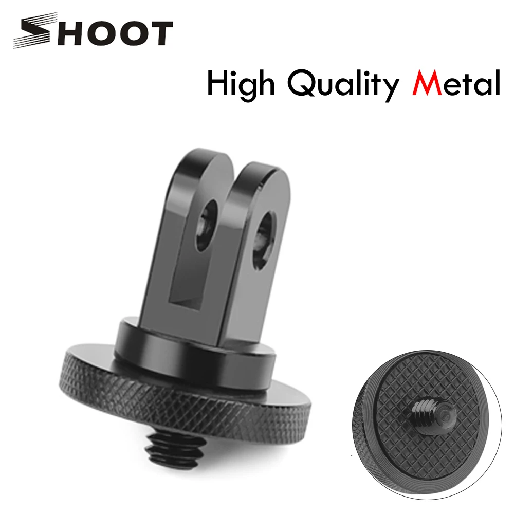 

SHOOT Metal 1/4 Mini Tripod Adapter Mount for GoPro Hero 5 6 4 Session SJCAM SJ4000 Xiao Yi 4K Eken H9 Action Camera Accessory