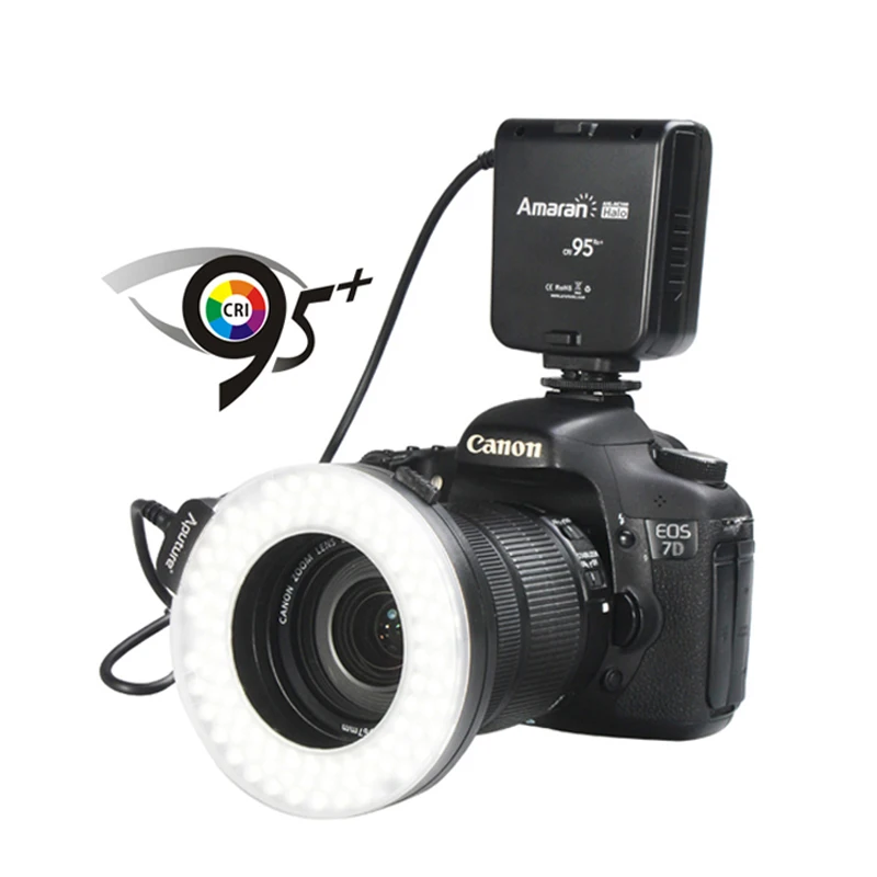Aputure HC100 CRI 95+ Amaran Halo LED Macro Ring Flash light for Canon