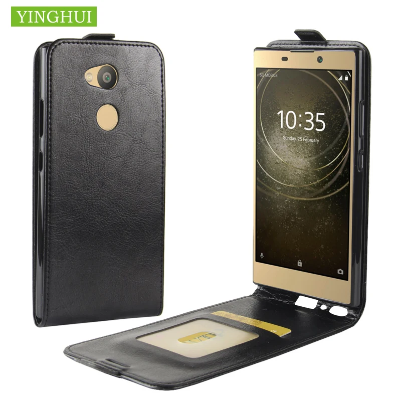 Кожаный чехол YINGHUI для Sony Xperia L2 магнитный флип роскошный элегантный кожаный