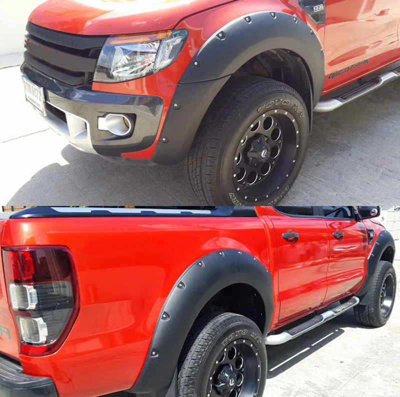 Крыло осветительное колесо арки ABS Матовый Черный цвет Брызговики для Ford Ranger T6 2012