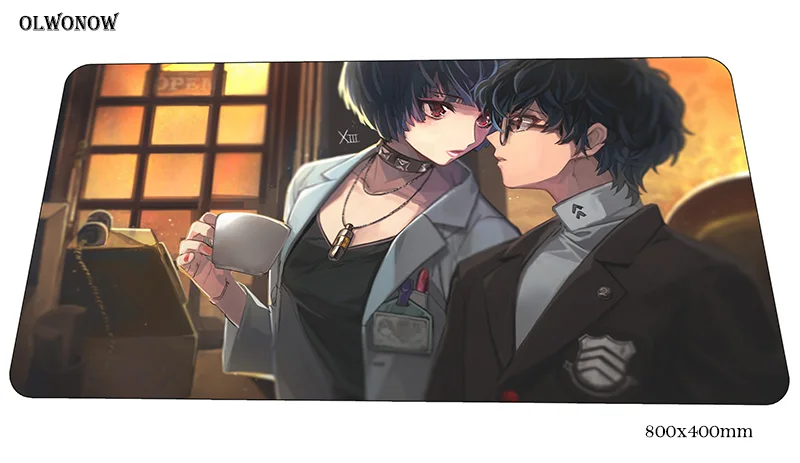 Persona 5 Коврик для мыши 80x40 см игровой коврик для мыши с обработанным краем ноутбук с алюминиевым корпусом стол коврик толстый padmouse игры pc gamer коврики геймпад