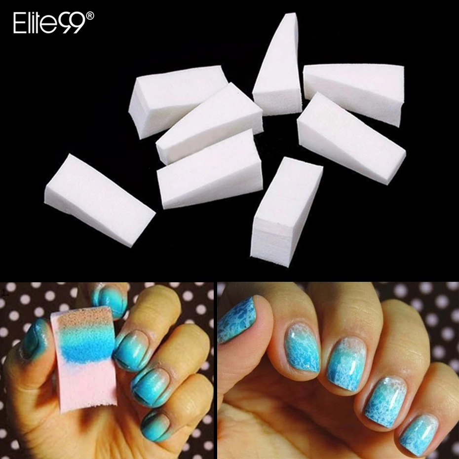 

Elite99 12pcs Nail Art Gradient Color Stamping Sponge Set Triangle Sponge Foam Gel Polish Varnish 3D Image Transfer DIY Soft Kit