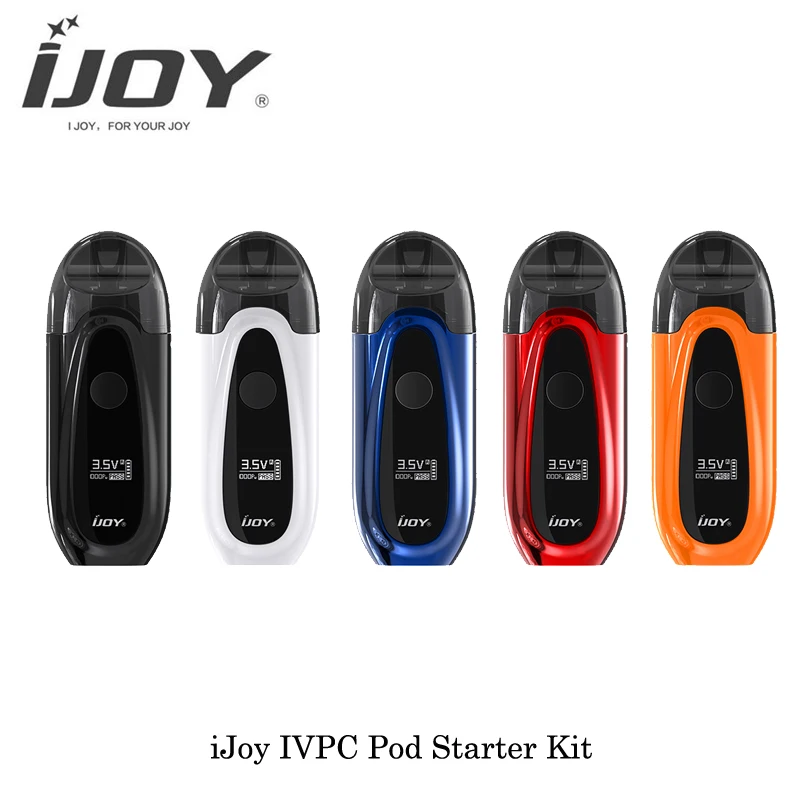 

Electronic Cigarette iJoy IVPC Pod Starter Kit 450mah Battery OLED Screen Stable Output 9W 2ML IVPC MTL Cartridge Vape Vaporizer