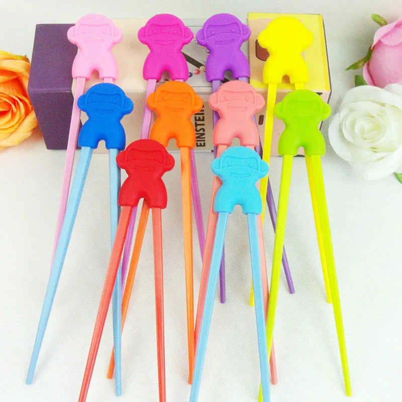 

Hot Cute Baby Kids Colorful Children Cartoon Beginner Easy Use Fun Learning Training Helper Chopsticks for Child Gifts