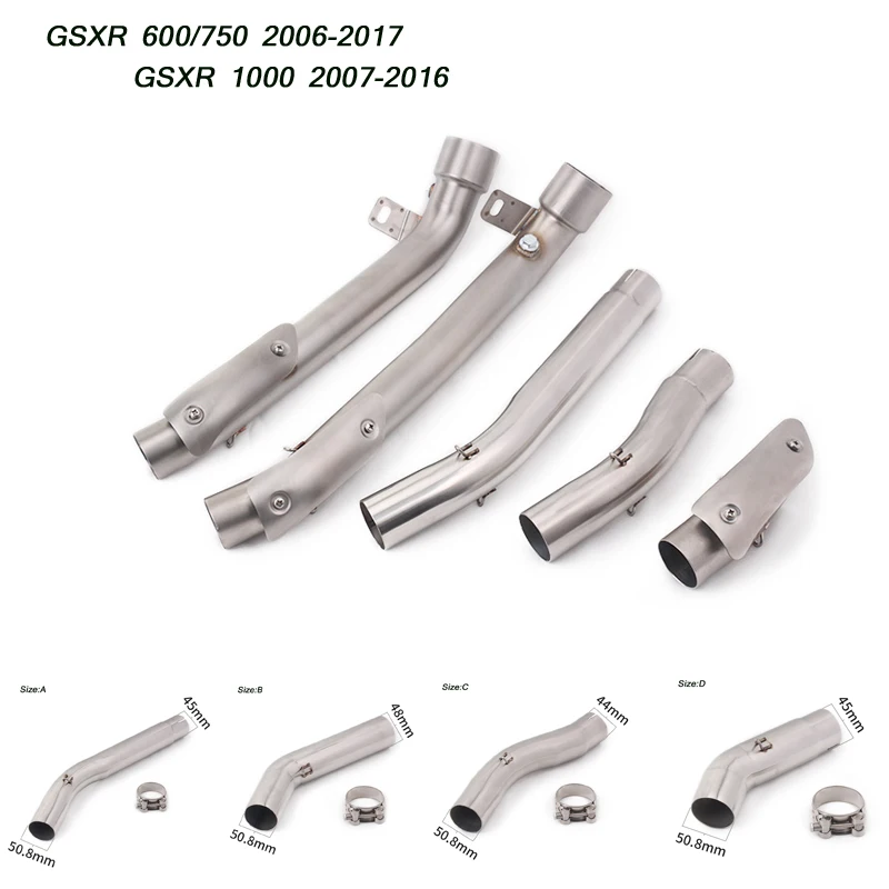 

For Suzuki GSXR 600 750 1000 Motorcycle Middle Link Head Pipe 2005 2006 2007 2008 2009 2010 2011 2012 2013 2014 2015 2016 2017