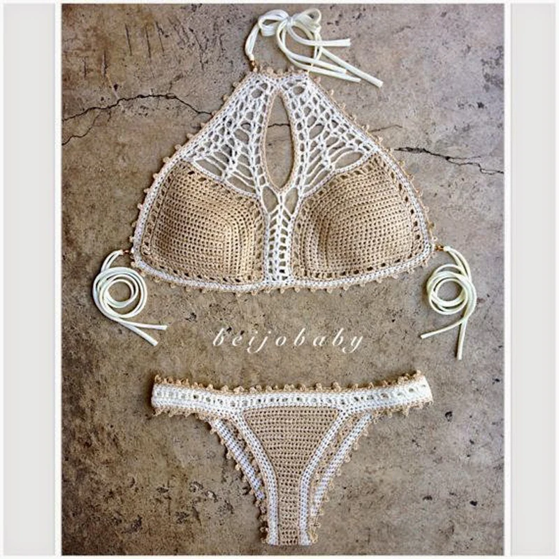 

Biquinis Feminino 2018 Bikini Swimwear Brazilian Summer Women Bandage Swimwear Sexy Bathing Suit Crochet secret design