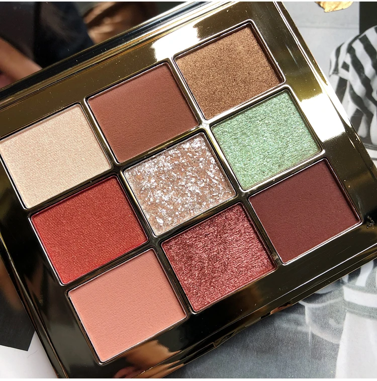 Paleta de Sombras Matte e Cintilantes à Prova Paleta de Sombras de 9 Cores Nude Água Pigmento Cosmético d' 20 prova d' água, paleta de sombras, pigmento cosmético