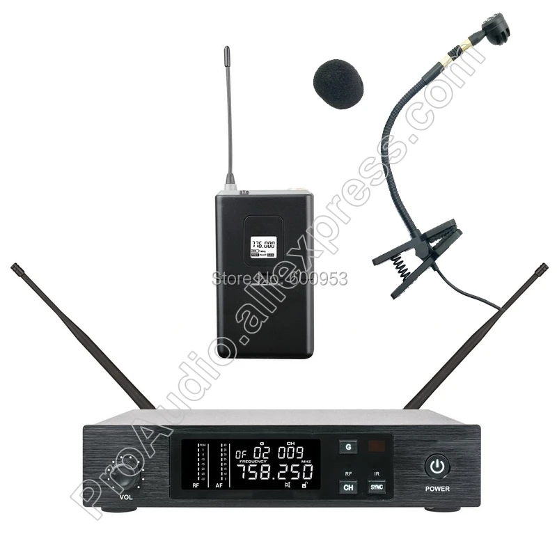 MICWL UHF QLX Wireless Instrument Microphone Clip