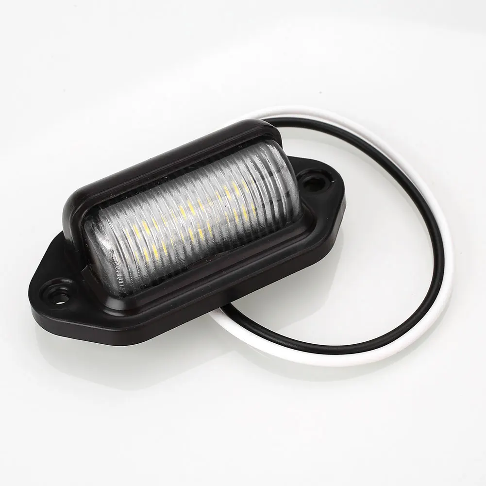 

10-30V 6LEDs White Number Plate Light License Plate Light Lamp Bulbs For Boats RV Motorcycle Automotive Caravan Truck Trailer