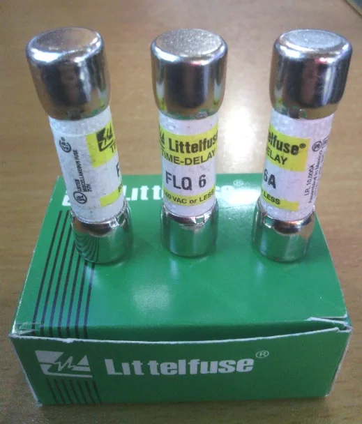 Плавкий предохранитель FLQ 1-6/10A Littelfuse America Netlon 10*38 с задержкой 5 шт. | Обустройство