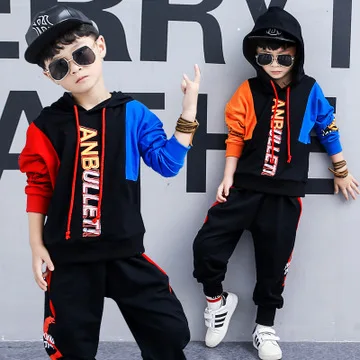 

3-9 Years Sports Suits for Boy Fashion Printed Casual 2pcs Kids Clothes Hooded Sweatshirt Harem Pants Boys Teenage Clothing Sets