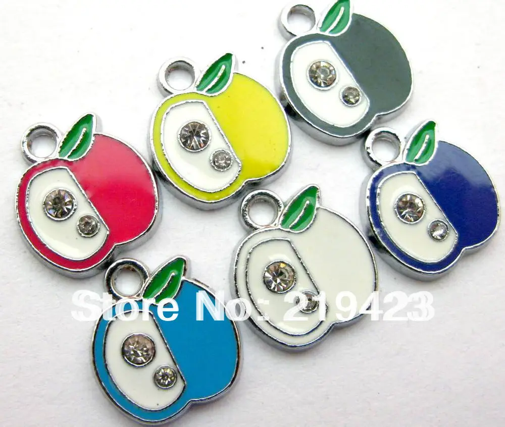 50pcs 14x13mm mix color Apple DIY Hang Charms Pendands Jewelry accessories Fit cellphone 50pcs 14x13mm mix color Apple DIY Hang Charms Pendands Jewelry accessories Fit cellphone
