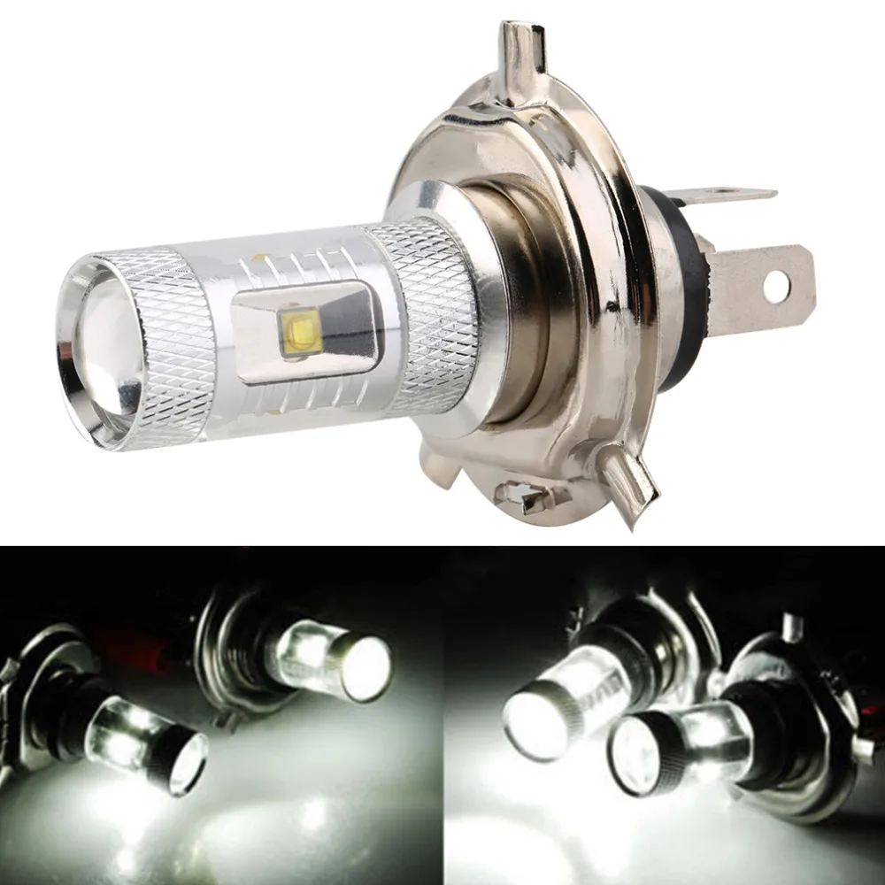 

1Pc COB LED H4 30W Pure White Car Fog Head Light Signal Tail Parking Bulb Lamp DC 12V 24V H4 LED Car Light