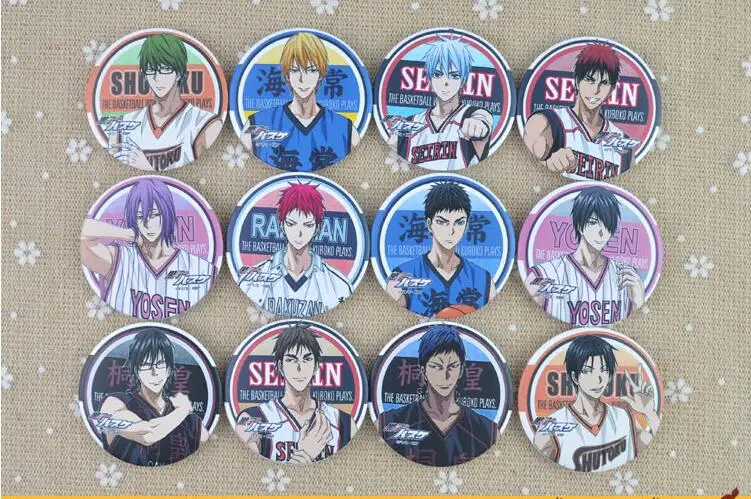 58 мм значок Аниме kuroko no basket Akashi Seijuro кисэ рёта Daiki tetsuya высокий школьный Баскетбол значок брошь на булавке анимационный значок