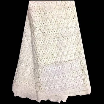 

White Color Nigerian Wedding African Lace Fabric For Dress Sewing.High Quality French lace fabric For Sexy Lady F259