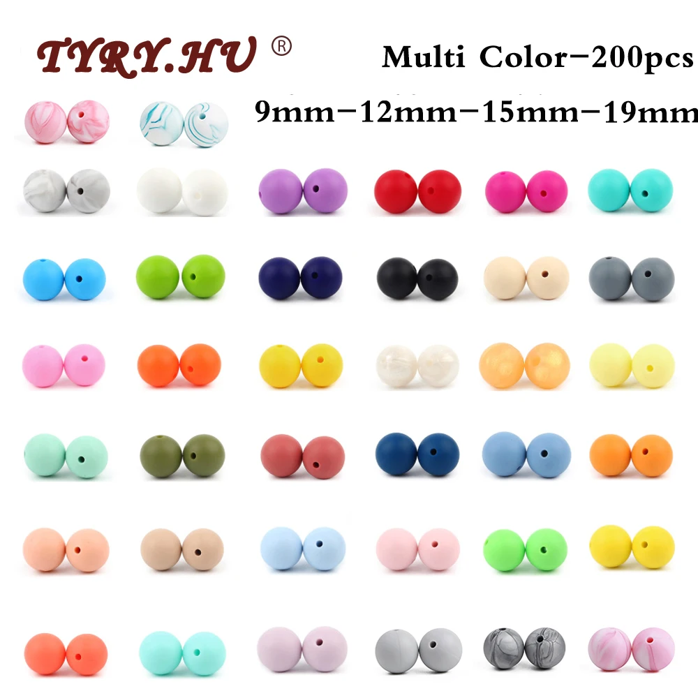 Jual Tyry. hu 200 Pcs Makanan Grade Bulat Silikon Beads 12 Mm 9 Mm 15 Mm 19 Mm Gigi Bayi Mainan DIY bayi Liontin Kalung Teether spesifikasi Tyry. hu 200 Pcs Makanan Grade Bulat Silikon Beads 12 Mm 9 Mm 15 Mm 19 Mm Gigi Bayi Mainan DIY bayi Liontin Kalung Teether