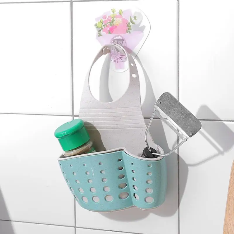 Double Layer Adjustable Snap-on Sink Shelf Soap Sponge Drain Rack Bathroom Holder Kitchen  Storage Rack