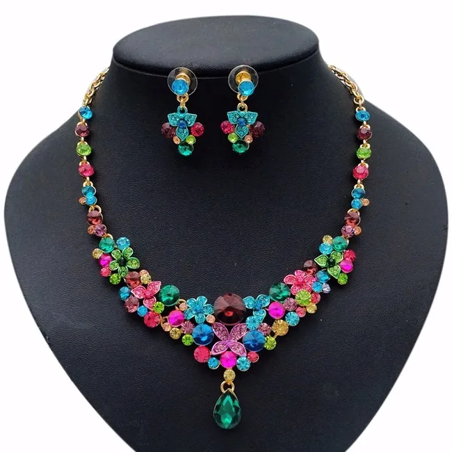 artificial bridal jewellery set lavender Colored bead jewelry sets