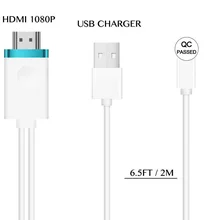 Приемник mirascreen 1080 P HD HDMI ТВ кабель для apple USB экран зеркалирование ТВ для iphone X 8 8 plus 6s plus iphone 7 7 plus ipad