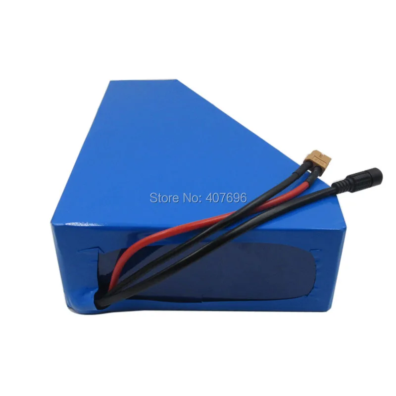 Discount 1000W 36V lithium ion battery 25AH e scooter 36V 25AH Triangle battery use 3.7v 2500mah 18650 cell With free bag 3