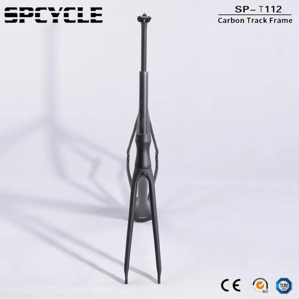 Top Spcycle Full Carbon Track Bike Frame 2019 New Fixed Gear Bicycle Carbon Frameset T1000 Carbon Road Bicycle Frames BB86 4