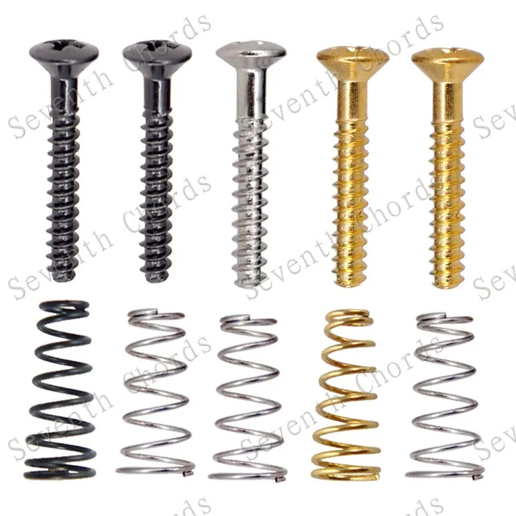 A Set 6 Pcs Guitar Humbucker Single Coil Pickups Mount Adjust Height