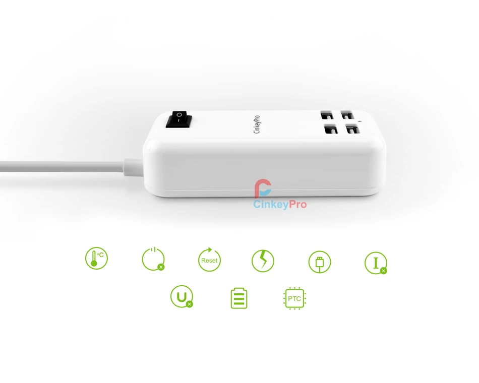 Cinkeypro ЕС Plug 4 порта несколько зарядное устройство USB 15 Вт 3A Smart адаптер мобильного телефона Tablet Зарядное устройство для IPhone IPad
