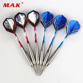 

High Quality 6pcs Straight Darts 23g Professional White Steel Tip Darts with Copper Barrel for Indoor Game Sports