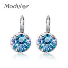 Mostyle высокое качество 4 цвета Круглый Камень Модные циркониевые серьги ювелирные изделия лучший подарок для женщин Bijoux